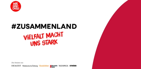 Slogan der Kampagne #Zusammenland – Vielfalt macht uns stark