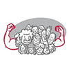 Auf dem Sketchnote-Element sind in der Mitte die Gesichter vieler Personen zu sehen, die kreisförmig angeordnet sind und die Vielfalt der bbw-Gruppe darstellen. Seitlich gehen zwei starke Arme von der Gruppe weg, die die Stärke symbolisieren sollen und rot umrandet sind.
